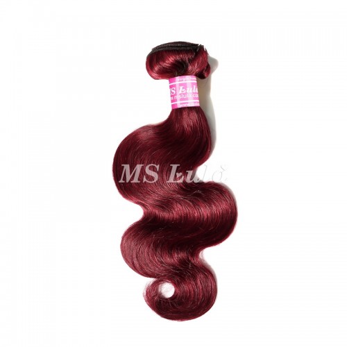 #99J Burgundy Color Body Wave Virgin Human Hair Bundles | Human Hair Wig | Lace Front